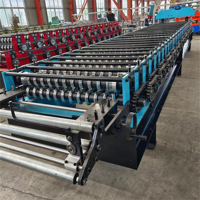 PLC সিস্টেম ঢেউতোলা শীট রোল ফর্মিং মেশিন উচ্চ গতি 0.3mm-0.8mm