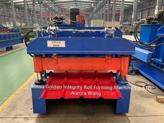 গ্লাসেড ঢেউতোলা ছাদ মেশিন 5.5KW মেটাল শীট কোল্ড রোল ফর্মিং মেশিন