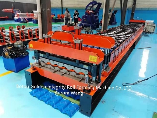 JCX গ্লাসড রুফ টাইল রোল ফর্মিং মেশিন 380v 50hz PPGI GI উপাদান
