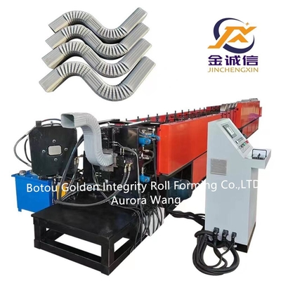ইস্পাত Downspout পাইপ গঠন মেশিন PLC Downspout কনুই মেশিন