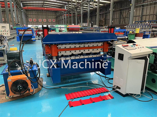 5.5kW ডাবল লেয়ার ফর্মিং মেশিন, ঢেউতোলা ছাদের রঙ স্টিল রোল ফর্মিং মেশিন