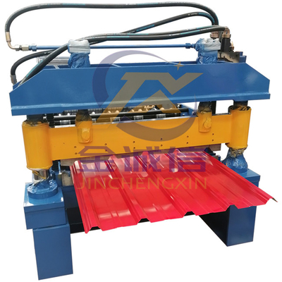 PLC কন্ট্রোল স্বয়ংক্রিয় ছাদ শীট রোল ফর্মিং মেশিন 2022 নতুন ডিজাইন