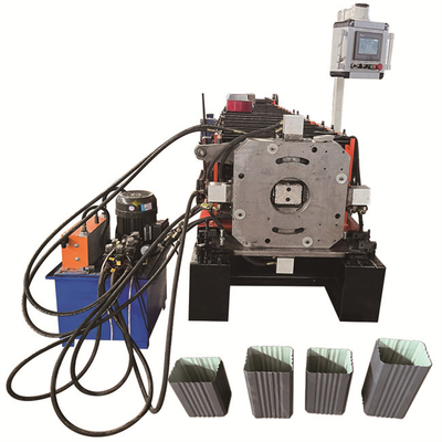 380V 50HZ 3 ফেজ রুফ রিজ ক্যাপ রোল ফর্মিং মেশিন ডাউনস্পাউট নং 45 ইস্পাত প্রলিপ্ত